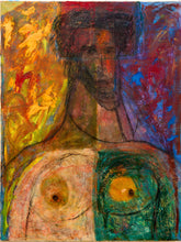 Load image into Gallery viewer, Duality by Spencer Collins Large Expressionist Figurative Painting with Abstract Faces
