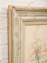 Load image into Gallery viewer, Pointillist Rose Study Framed Botanical Drawing with Bud and Bloom
