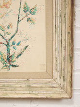 Load image into Gallery viewer, Pointillist Rose Study Framed Botanical Drawing with Bud and Bloom
