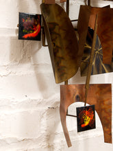 Load image into Gallery viewer, Mid-Century Modern Brutalist Wall Sculpture is a Copper and Brass Art Piece likely Designed by William Vose for Curtis Jere
