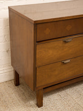 Load image into Gallery viewer, Vintage Mid-Century Modern Walnut Nine-Drawer Dresser with Inlay
