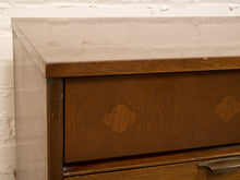 Load image into Gallery viewer, Vintage Mid-Century Modern Walnut Nine-Drawer Dresser with Inlay
