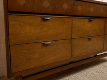 Load image into Gallery viewer, Vintage Mid-Century Modern Walnut Nine-Drawer Dresser with Inlay
