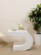 Load image into Gallery viewer, Pierre Cardin White Lacquer Waterfall Side Table
