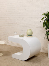 Load image into Gallery viewer, Pierre Cardin White Lacquer Waterfall Side Table
