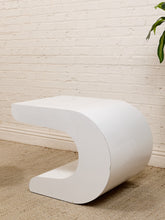 Load image into Gallery viewer, Pierre Cardin White Lacquer Waterfall Side Table
