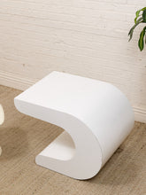 Load image into Gallery viewer, Pierre Cardin White Lacquer Waterfall Side Table
