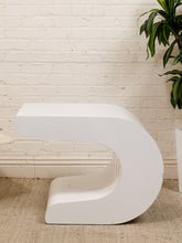 Load image into Gallery viewer, Pierre Cardin White Lacquer Waterfall Side Table
