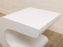 Load image into Gallery viewer, Pierre Cardin White Lacquer Waterfall Side Table
