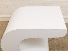 Load image into Gallery viewer, Pierre Cardin White Lacquer Waterfall Side Table
