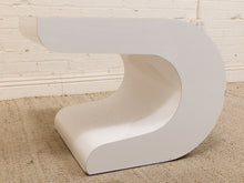 Load image into Gallery viewer, Pierre Cardin White Lacquer Waterfall Side Table
