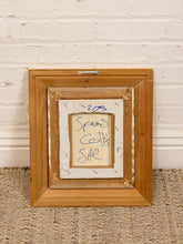 Load image into Gallery viewer, Portrait on Ochre Framed Expressionist Figure Painting with Textured Yellow Ground by Spencer Collins
