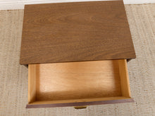 Load image into Gallery viewer, Pair of Vintage Mid-Century Modern Walnut Two-Drawer Formica Top Nightstands
