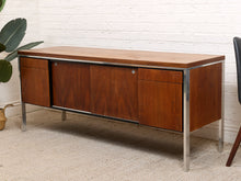 Load image into Gallery viewer, Walnut and Chrome Credenza
