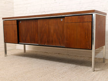 Load image into Gallery viewer, Walnut and Chrome Credenza
