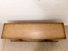 Load image into Gallery viewer, Vintage Mid-Century Bowfront Credenza with Brass Hardware and Curved Doors
