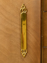 Load image into Gallery viewer, Vintage Mid-Century Bowfront Credenza with Brass Hardware and Curved Doors
