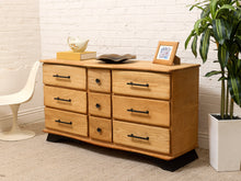 Load image into Gallery viewer, Vintage Sculptural Oak Wood Nine-Drawer Dresser
