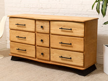 Load image into Gallery viewer, Vintage Sculptural Oak Wood Nine-Drawer Dresser
