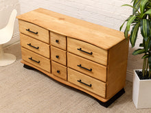Load image into Gallery viewer, Vintage Sculptural Oak Wood Nine-Drawer Dresser
