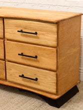 Load image into Gallery viewer, Vintage Sculptural Oak Wood Nine-Drawer Dresser
