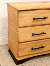 Load image into Gallery viewer, Vintage Sculptural Oak Wood Nine-Drawer Dresser
