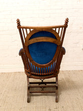 Load image into Gallery viewer, 1870s Antique George Hunzinger Barley Twist Mahogany Needlepoint Rocking Chair
