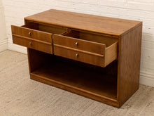 Load image into Gallery viewer, Oak Double Drawer Cabinet with LP Cubby
