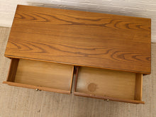 Load image into Gallery viewer, Oak Double Drawer Cabinet with LP Cubby
