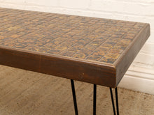 Load image into Gallery viewer, Vintage Mid-Century Modern Mosaic Tile Coffee Table with Hairpin Legs
