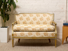 Load image into Gallery viewer, Vintage Hollywood Regency Giltwood Floral Bergère Chair
