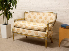 Load image into Gallery viewer, Vintage Hollywood Regency Giltwood Floral Bergère Chair
