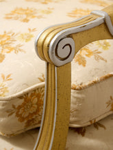 Load image into Gallery viewer, Vintage Hollywood Regency Giltwood Floral Bergère Chair
