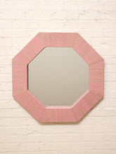 Load image into Gallery viewer, Vintage Postmodern Octagonal Mirror with Pink Textile Frame
