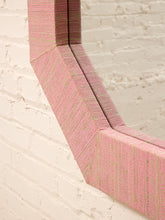 Load image into Gallery viewer, Vintage Postmodern Octagonal Mirror with Pink Textile Frame
