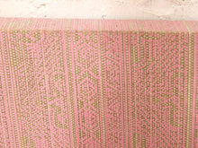 Load image into Gallery viewer, Vintage Postmodern Octagonal Mirror with Pink Textile Frame
