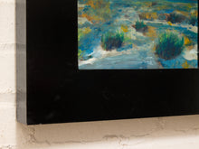Load image into Gallery viewer, Desert Wash by Spencer Collins Framed Landscape Painting in Blue Green and Ochre
