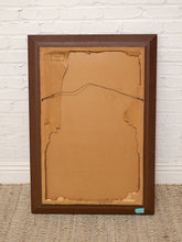 Load image into Gallery viewer, Girl in Straw Hat Framed Portrait Painting with Mid Century Folk Art Charm
