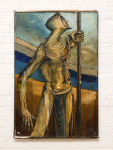 Load image into Gallery viewer, Pilgrim Figure Expressionist Figurative Painting with Staff
