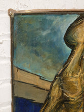 Load image into Gallery viewer, Pilgrim Figure Expressionist Figurative Painting with Staff

