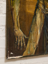 Load image into Gallery viewer, Pilgrim Figure Expressionist Figurative Painting with Staff
