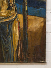 Load image into Gallery viewer, Pilgrim Figure Expressionist Figurative Painting with Staff
