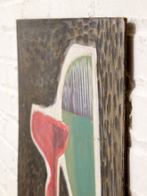 Load image into Gallery viewer, Abstract Still Life by Cesar Platero with Red Pedestal and Green Form
