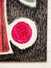 Load image into Gallery viewer, Abstract Still Life by Cesar Platero with Red Pedestal and Green Form
