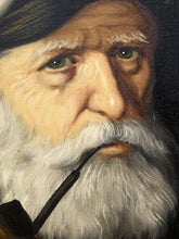Load image into Gallery viewer, The Captain Vintage Portrait Painting of Bearded Sailor with Pipe
