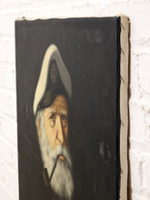 Load image into Gallery viewer, The Captain Vintage Portrait Painting of Bearded Sailor with Pipe
