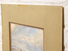 Load image into Gallery viewer, Shoreline Figures Coastal Print with Beach Walkers and Soft Ocean Horizon
