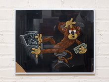 Load image into Gallery viewer, Curious Monkey Framed Chalk Drawing with Playful Whimsical
