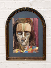 Load image into Gallery viewer, Cubist Portrait Framed Figurative Painting with Geometric Face
