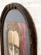 Load image into Gallery viewer, Cubist Portrait Framed Figurative Painting with Geometric Face
